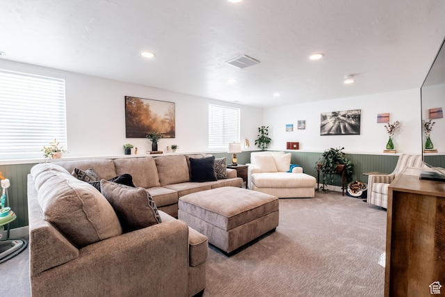 45 N Center St, Hyrum, UT 84319 - living area with carpet flooring and recessed lighting