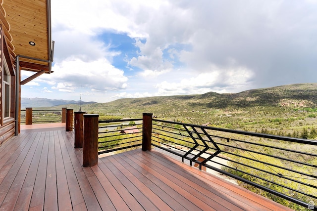 1551 Tree Top Ln Unit 360, Heber City, UT 84032 - wooden terrace with a mountain view