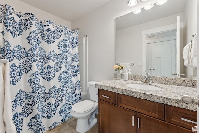 4269 S Haven Park Way, Holladay, UT 84124 - bathroom featuring vanity, toilet, tile patterned floors, and shower / bath combo
