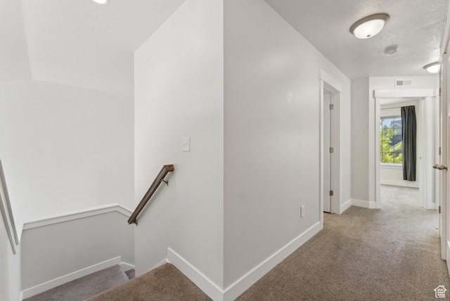4269 S Haven Park Way, Holladay, UT 84124 - hall featuring an upstairs landing, carpet flooring, and baseboards