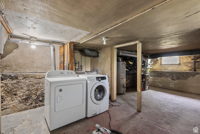 2955 S Jefferson Ave E, Ogden, UT 84403 - basement with water heater, washing machine and clothes dryer, and heating unit