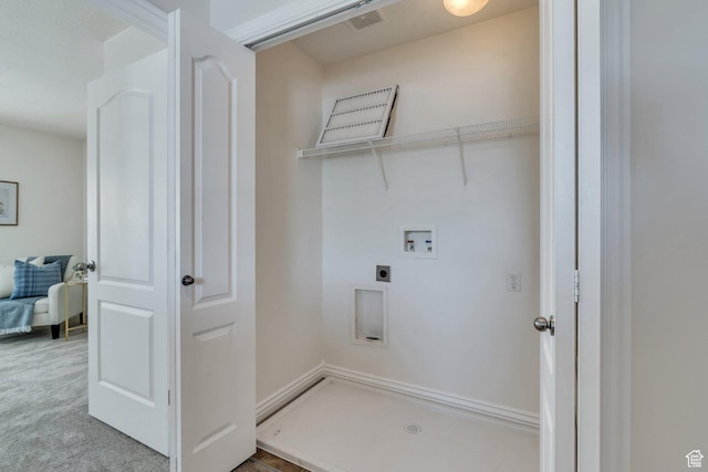 14069 S Rutherford Ave W, Bluffdale, UT 84065 - washroom with washer hookup, electric dryer hookup, and carpet