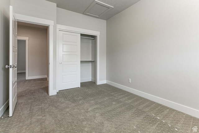 1065 S 425 W, Farmington, UT 84025 - unfurnished bedroom featuring carpet flooring, attic access, and baseboards