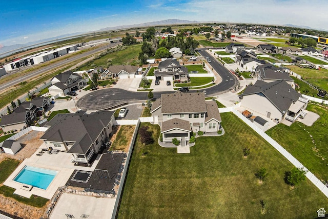 1065 S 425 W, Farmington, UT 84025 - aerial perspective of suburban area with mountains and a pool area