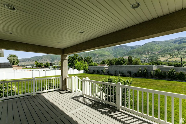 1065 S 425 W, Farmington, UT 84025 - wooden deck featuring a mountain view