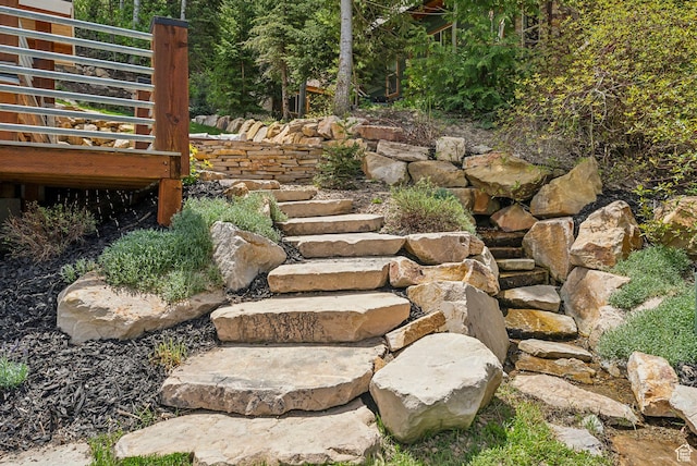 705 Parkview Dr, Summit Park, UT 84098 - view of yard with stairs
