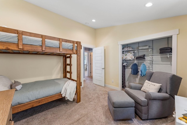 705 Parkview Dr, Summit Park, UT 84098 - carpeted bedroom featuring a closet, recessed lighting, and baseboards
