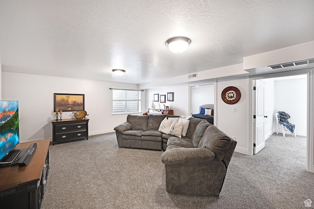 658 S 150 E, Smithfield, UT 84335 - carpeted living area featuring a textured ceiling and baseboards