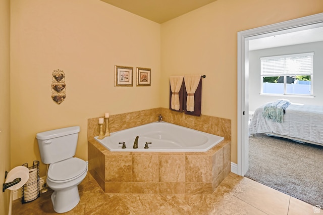 658 S 150 E, Smithfield, UT 84335 - ensuite bathroom featuring toilet, a bath, and tile patterned flooring
