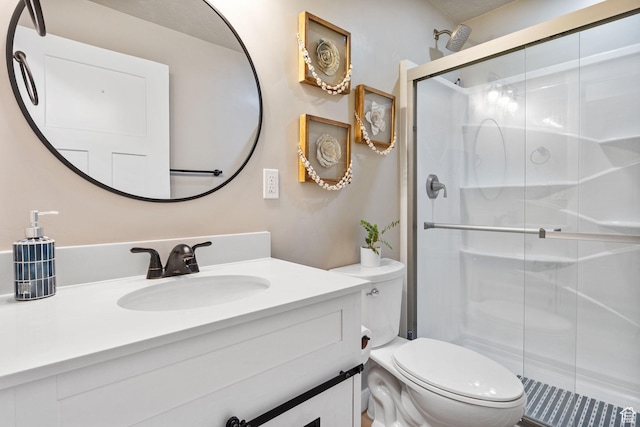1295 E Granite Peak Rd, Eagle Mountain, UT 84005 - full bath featuring toilet, vanity, and a stall shower