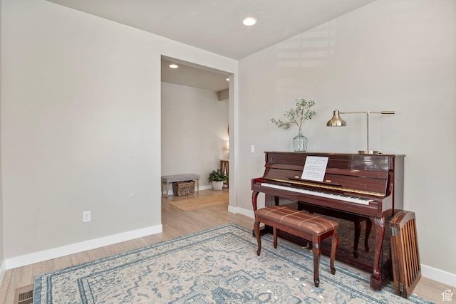1295 E Granite Peak Rd, Eagle Mountain, UT 84005 - sitting room with wood finished floors, baseboards, and recessed lighting