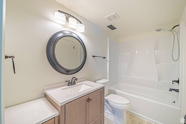 5457 S Break Water Dr W, Taylorsville, UT 84123 - bathroom featuring vanity, toilet, and shower / tub combination