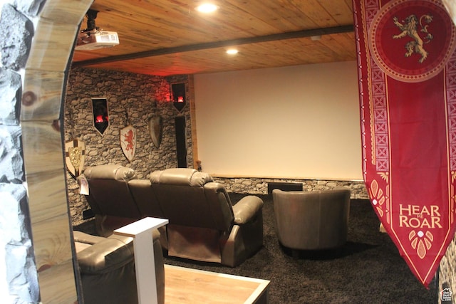 730 S 300 W, Garland, UT 84312 - cinema room featuring wooden ceiling and recessed lighting