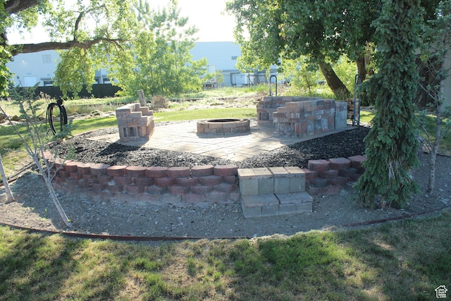730 S 300 W, Garland, UT 84312 - view of patio / terrace with an outdoor fire pit