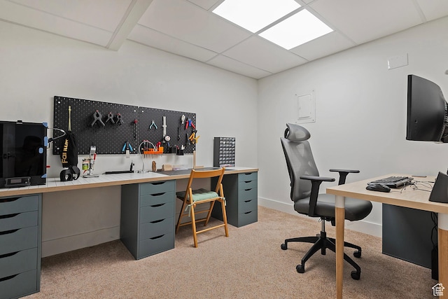 96 S 350 E, North Salt Lake, UT 84054 - office space with light carpet and a paneled ceiling