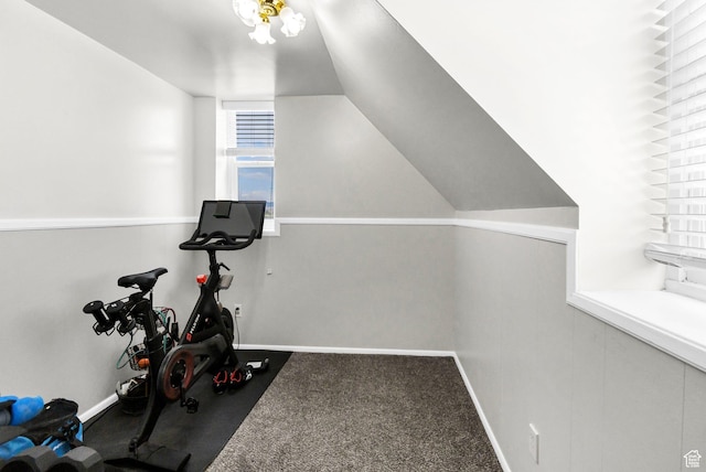 1031 S Brooklyn Rd, Elsinore, UT 84724 - exercise area featuring baseboards and carpet flooring
