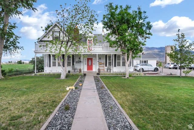 1031 S Brooklyn Rd, Elsinore, UT 84724 - view of front of home with a front lawn and covered porch