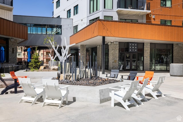 2417 W High Rd Unit 1504, Park City, UT 84098 - view of patio with an outdoor fire pit