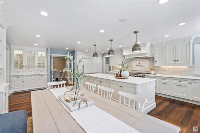 3 Dawn Hill Dr, Sandy, UT 84092 - dining space featuring dark wood-type flooring and recessed lighting