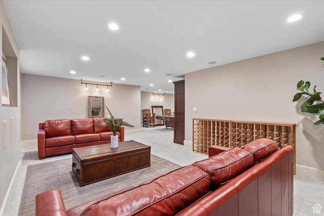 3 Dawn Hill Dr, Sandy, UT 84092 - living room with recessed lighting, baseboards, and light colored carpet