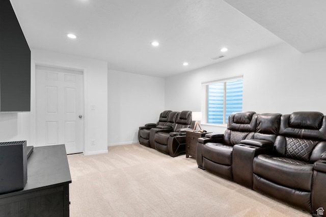 14585 S Delacroix Dr S, Draper, UT 84020 - cinema room with light colored carpet, recessed lighting, and baseboards