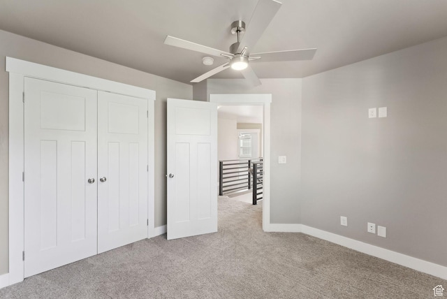 1184 S 2300 E, Spanish Fork, UT 84660 - unfurnished bedroom featuring carpet, baseboards, a closet, and a ceiling fan