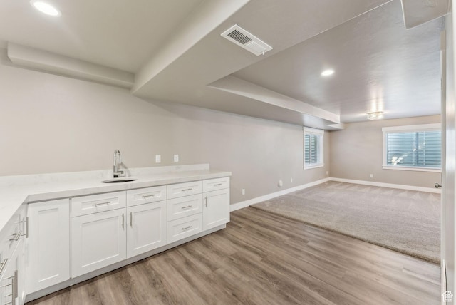 1184 S 2300 E, Spanish Fork, UT 84660 - bar area featuring a sink, baseboards, light wood-style flooring, and recessed lighting
