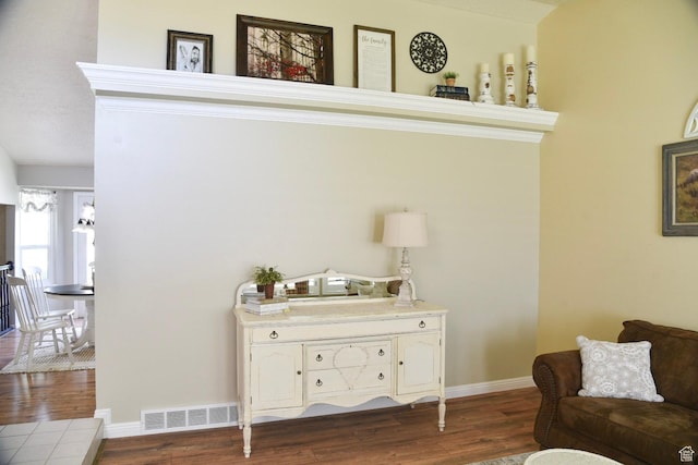 14114 S 3600 W, Bluffdale, UT 84065 - living area with dark wood finished floors and baseboards