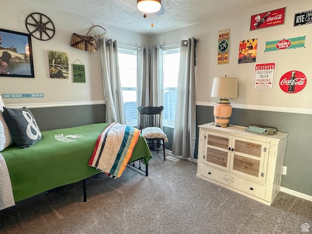 14114 S 3600 W, Bluffdale, UT 84065 - carpeted bedroom with a textured ceiling and baseboards