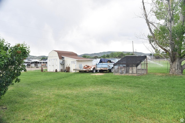 14114 S 3600 W, Bluffdale, UT 84065 - view of yard with an outbuilding, exterior structure, and a mountain view