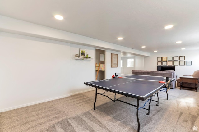 625 W Derrick Cir W, Morgan, UT 84050 - recreation room featuring carpet flooring, recessed lighting, and baseboards