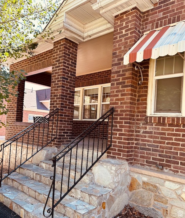 734 S 1300 E, Salt Lake City, UT 84102 - property entrance with brick siding