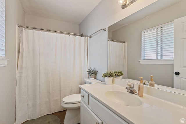 543 Hillside Cir, Alpine, UT 84004 - full bathroom with vanity, toilet, and a shower with shower curtain