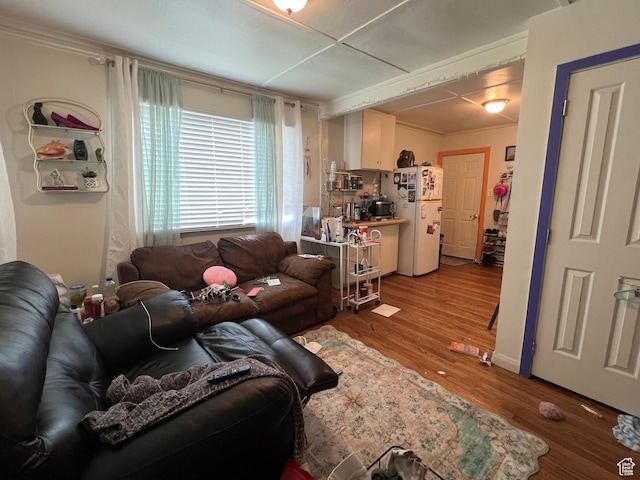374 S 900 W, Cedar City, UT 84720 - living area with wood finished floors and ornamental molding
