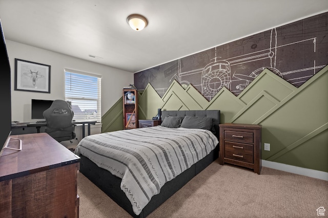 4681 W 75 N, West Point, UT 84015 - bedroom featuring light colored carpet, a desk, and baseboards