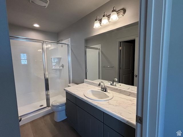 11197 S Rummy Way S, South Jordan, UT 84009 - full bathroom featuring toilet, a stall shower, and vanity