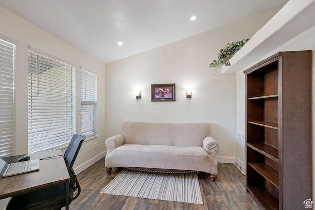 3638 S Blazing Oak Dr, Magna, UT 84044 - office space with wood finished floors, baseboards, and recessed lighting