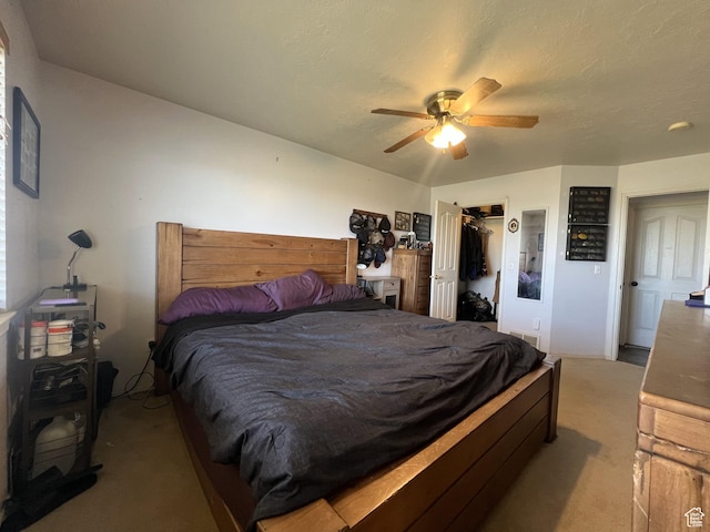 865 E 980 N, Tooele, UT 84074 - bedroom with light carpet, a ceiling fan, a closet, and a walk in closet