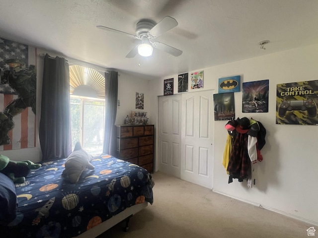 865 E 980 N, Tooele, UT 84074 - carpeted bedroom featuring a ceiling fan and a closet