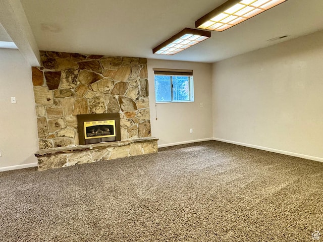 246 N 2800 E, Layton, UT 84040 - unfurnished living room with carpet and a fireplace