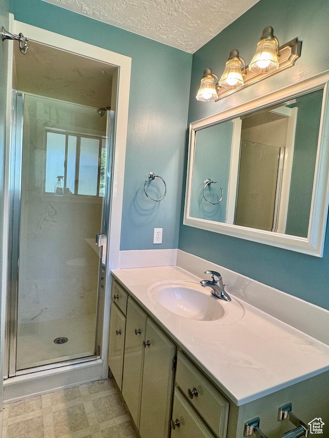 246 N 2800 E, Layton, UT 84040 - full bath with vanity, a shower stall, and a textured ceiling
