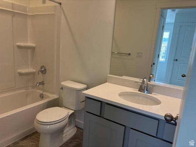 6907 W S Jordan Pkwy, South Jordan, UT 84009 - bathroom with vanity, tub / shower combination, and toilet