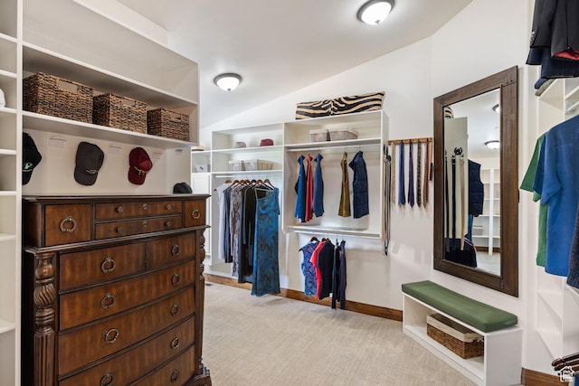 2314 E Flattop Mountain Dr Unit 89, Heber City, UT 84032 - spacious closet featuring vaulted ceiling and light colored carpet