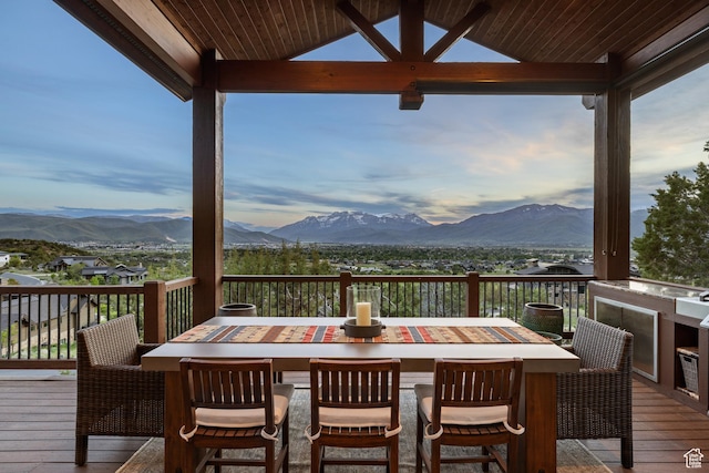 2314 E Flattop Mountain Dr Unit 89, Heber City, UT 84032 - wooden deck with a mountain view