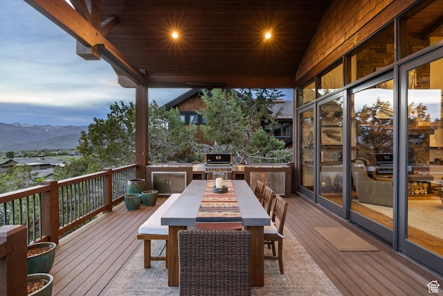 2314 E Flattop Mountain Dr Unit 89, Heber City, UT 84032 - wooden terrace with a mountain view
