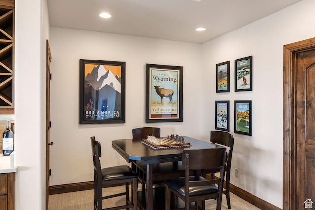 2314 E Flattop Mountain Dr Unit 89, Heber City, UT 84032 - dining room with baseboards, wood finished floors, and recessed lighting