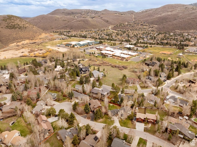 2003 Venus Ct, Park City, UT 84060 - aerial view of property and surrounding area with nearby suburban area and a mountain backdrop