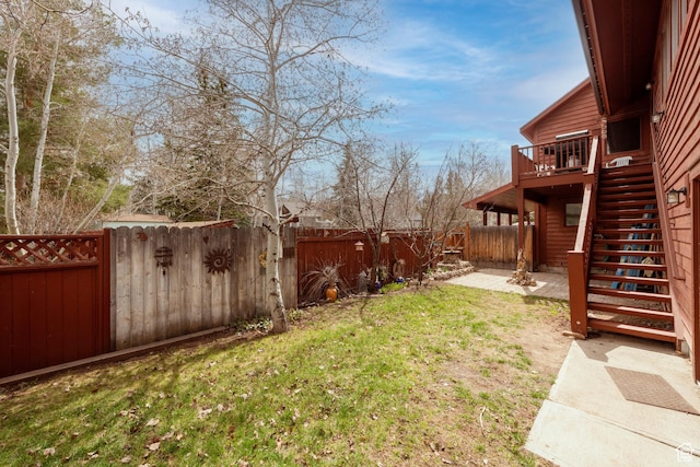2003 Venus Ct, Park City, UT 84060 - view of yard featuring stairway and a wooden deck