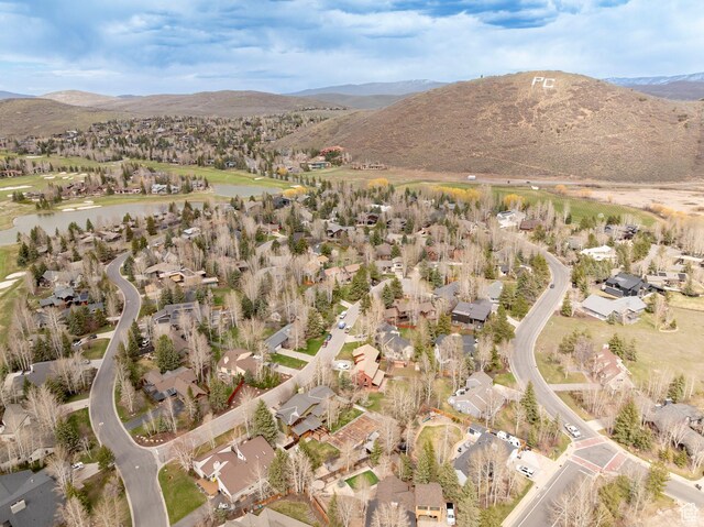 2003 Venus Ct, Park City, UT 84060 - aerial view of property and surrounding area featuring nearby suburban area and a mountain backdrop