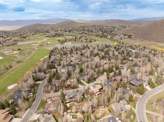 2003 Venus Ct, Park City, UT 84060 - aerial overview of property's location with a golf course, nearby suburban area, and a water and mountain view
